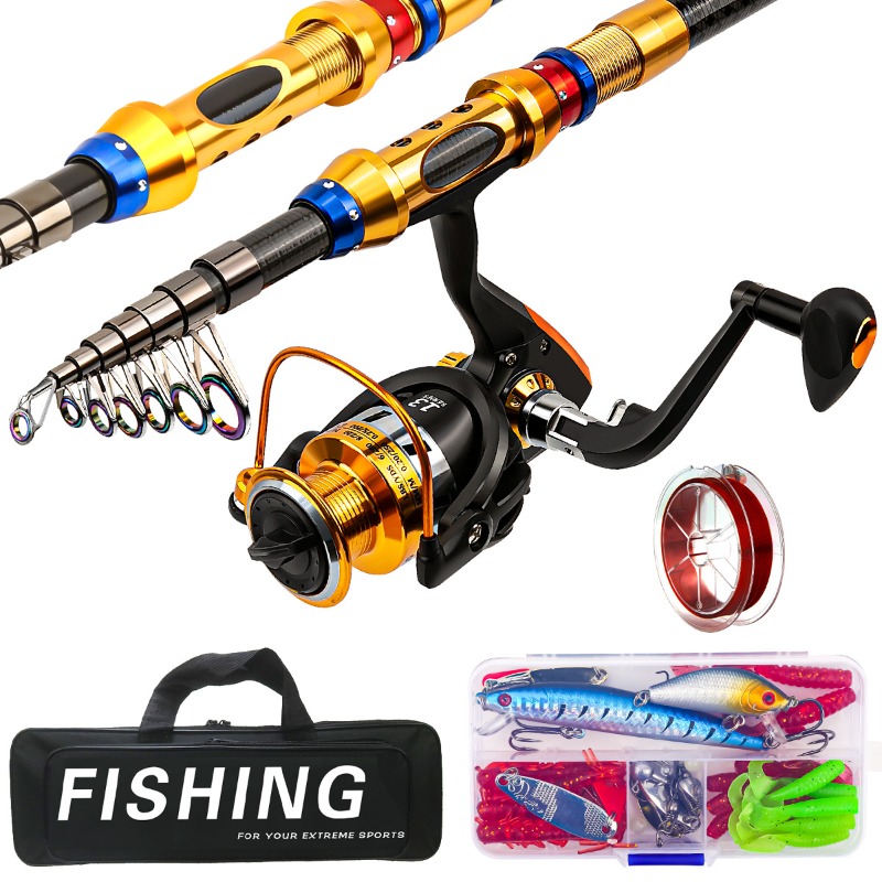 Fishing Rod Carbon Fiber - Portable Carbon Fiber Telescopic Fishing Rod