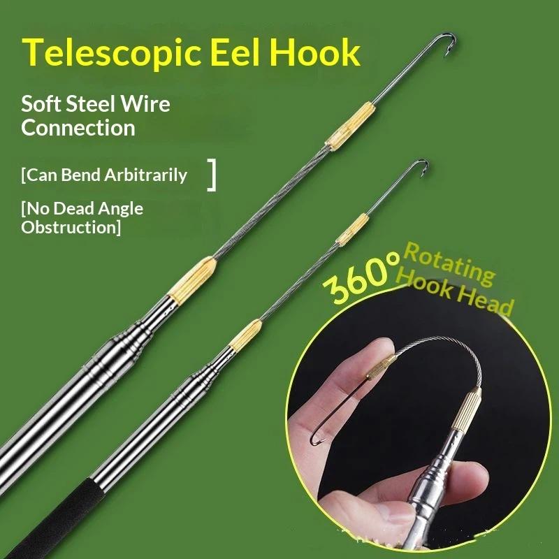 Fishing Rod Telescopic - Telescopic Eel Fishing Hook 360 Degree