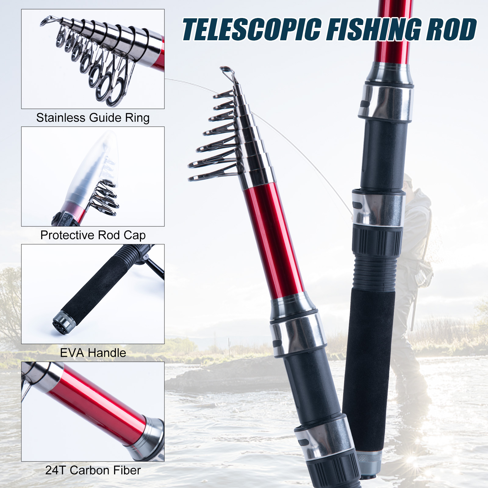 Goture Telescopic Fishing Rod  - огляд і ціна Fishing Rod Spinning