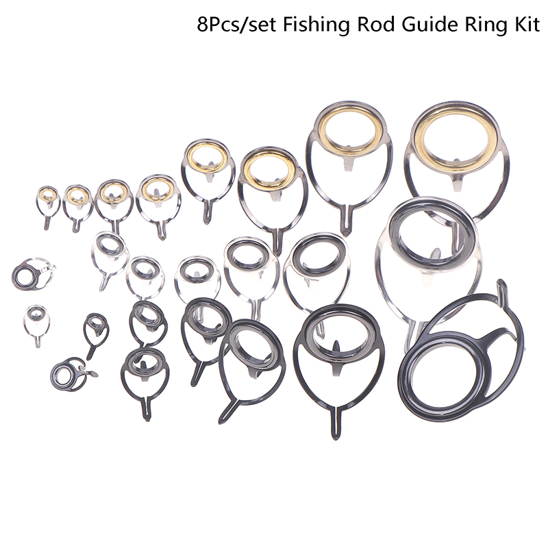 8Pcs Fishing Tackle Stainless  - огляд і ціна Fishing Rod Guide Replacement