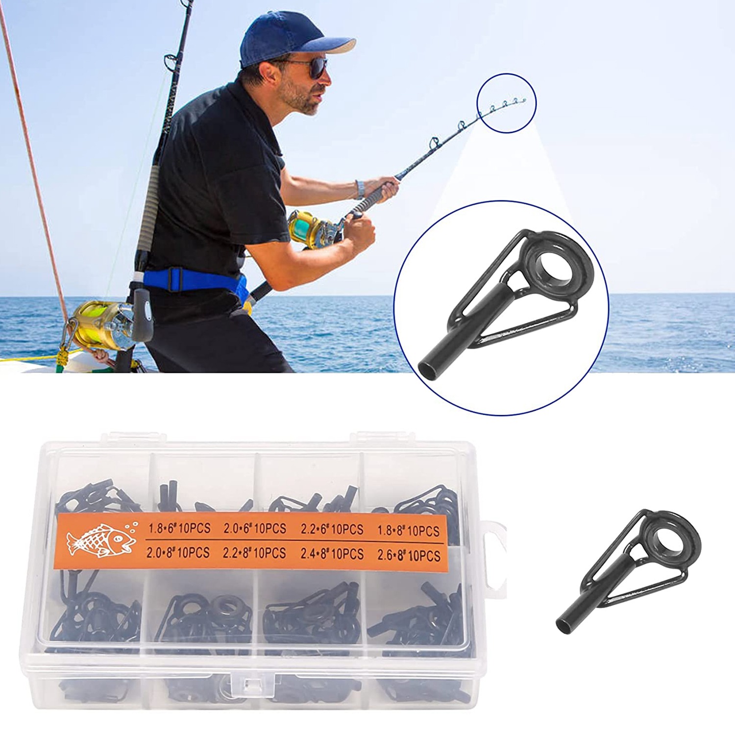 A69P-80 Pieces Fishing Rod Tip - огляд і ціна Fishing Rod Guide Replacement