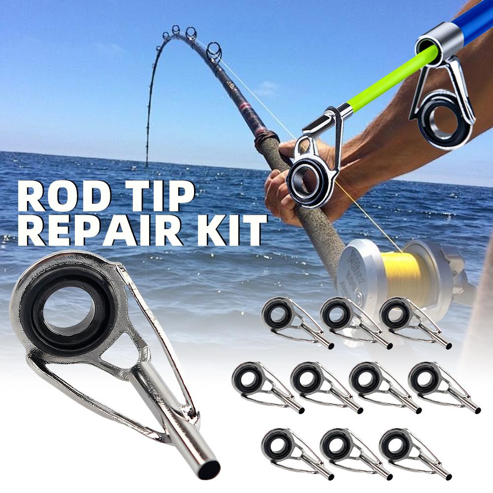 Rod Tip Repair Kit 10pcs Fishi - огляд і ціна Fishing Rod Guide Replacement