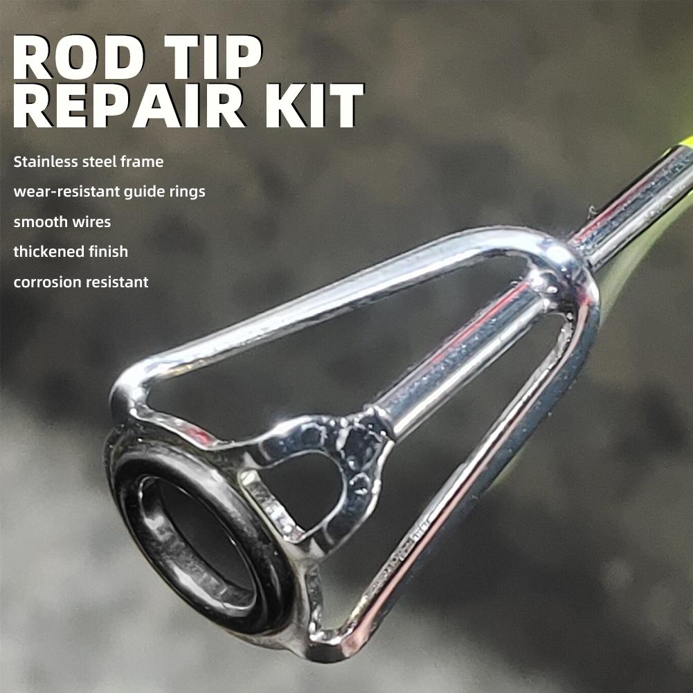 Rod Tip Repair Kit 10pcs Fishi - огляд і ціна Fishing Rod Guide Replacement