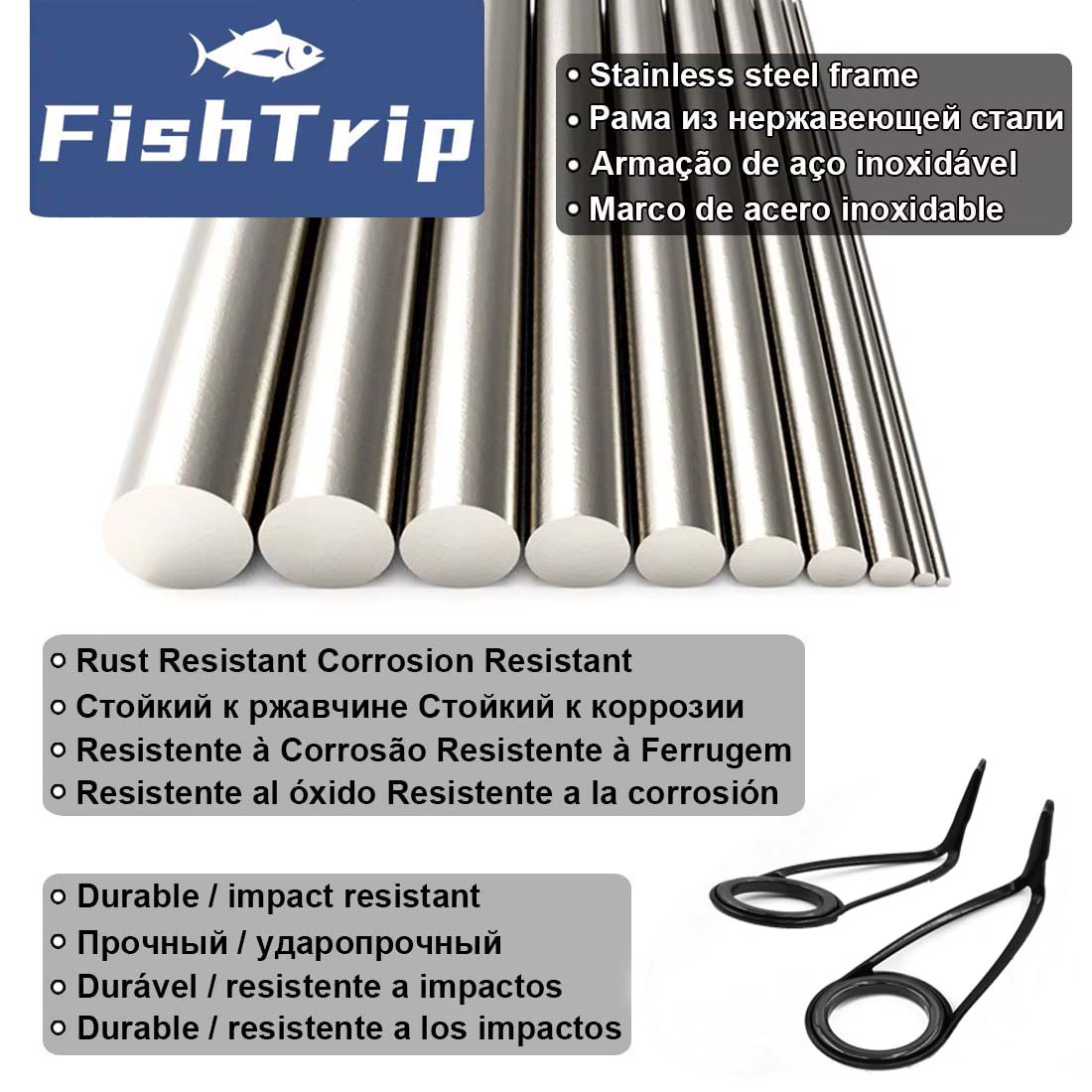 Fishing Rod Guide Repair Kit H - огляд і ціна Fishing Rod Guide Replacement