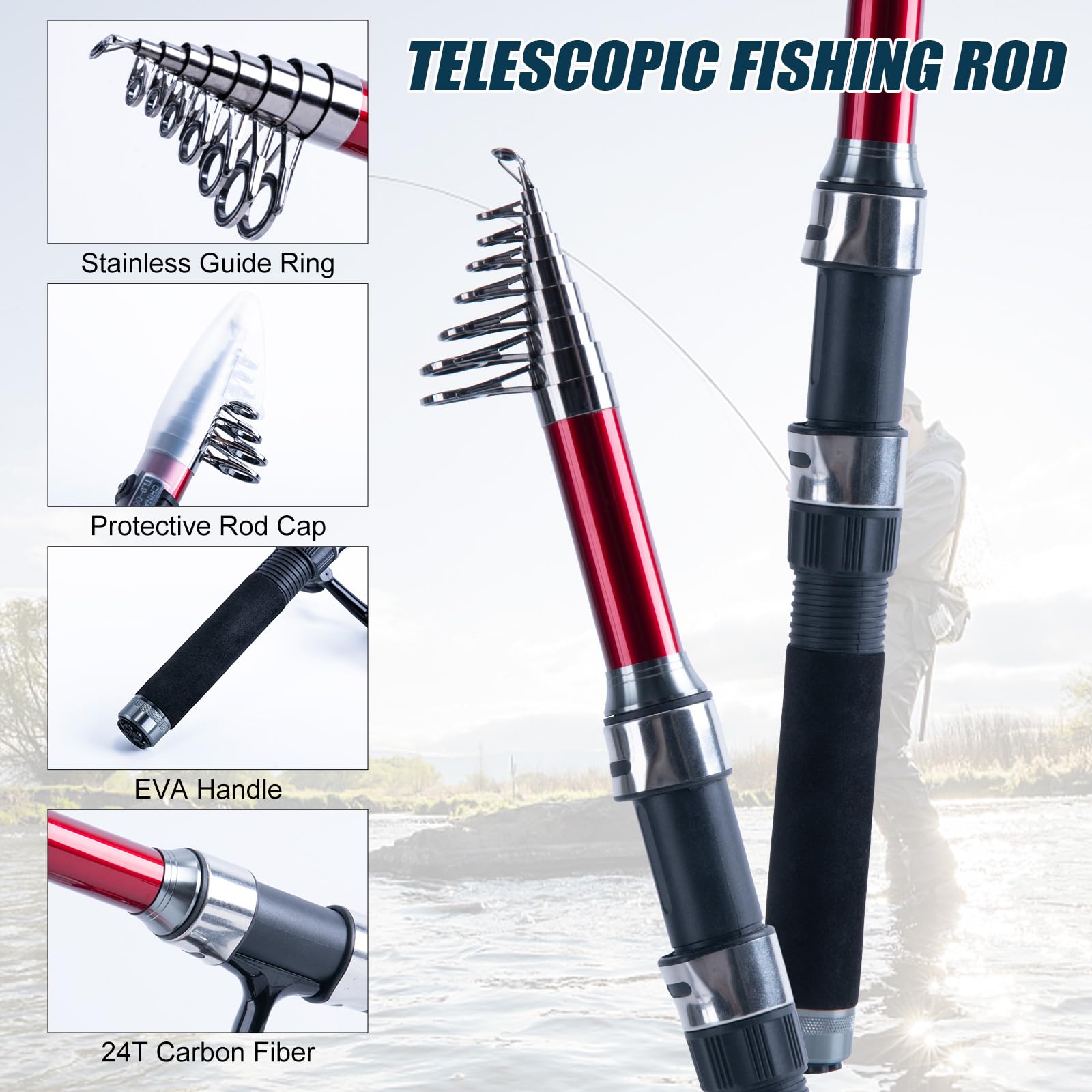 Goture 2Pcs Fishing Rod and 2P - огляд і ціна Fishing Rod Combo