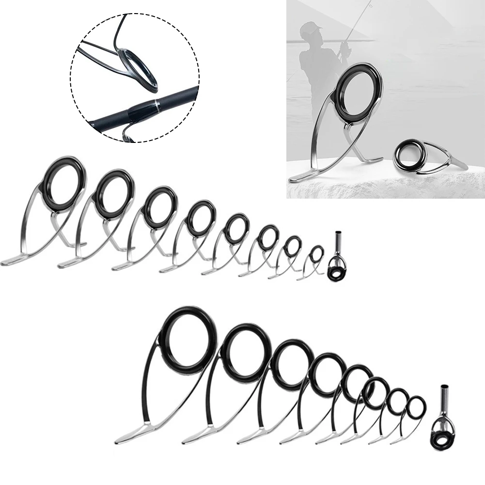 9pcs Fishing Rod Top Ring Tip  - огляд і ціна Fishing Rod Repair Kit