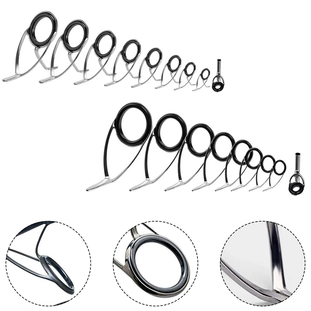 9pcs Fishing Rod Top Ring Tip  - огляд і ціна Fishing Rod Repair Kit